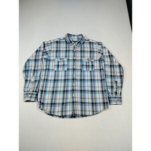 Seven7 Shirt Men's Large Blue‎ Gray Button Up Westerncore Cowboycore Ranch PBR